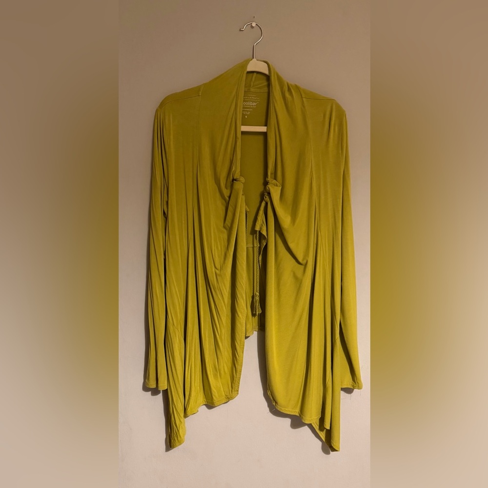 Coolibar Lightweight Olive Green Tie-Front Women's Cardigan UPF 50